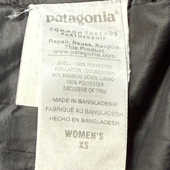 Patagonia Down Sweater Puffer‎ Jacket Womens XS Gray Lightweight Warm